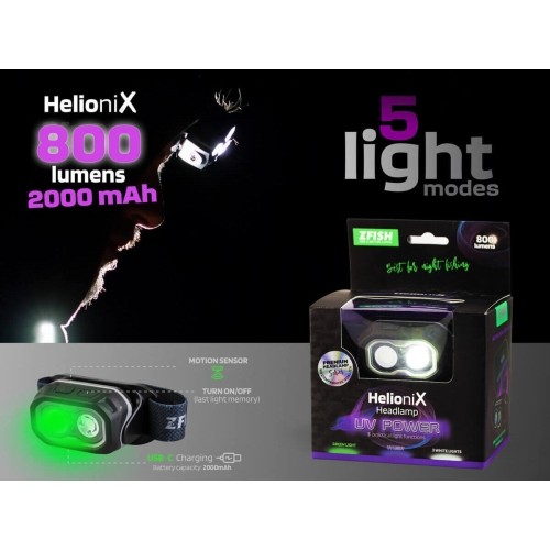 Latarka czołowa ZFISH Helionix UV