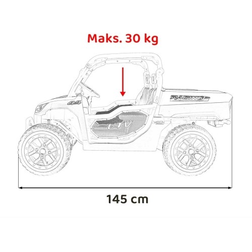 Pojazd Farmer Truck UTV Racing biały