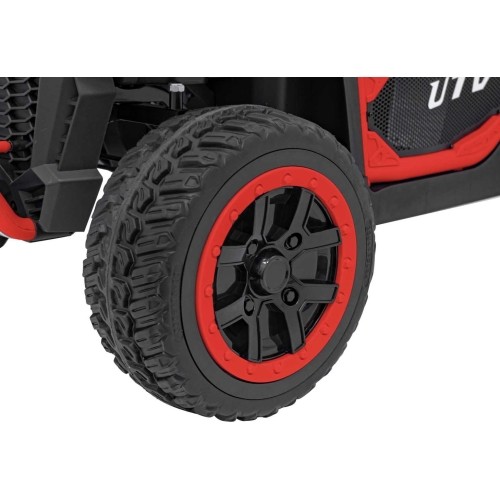 Pojazd elektryczny dla dzieci Farmer Truck UTV Racing, czerwony