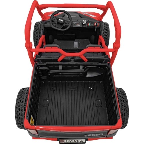 Pojazd elektryczny dla dzieci Farmer Truck UTV Racing, czerwony