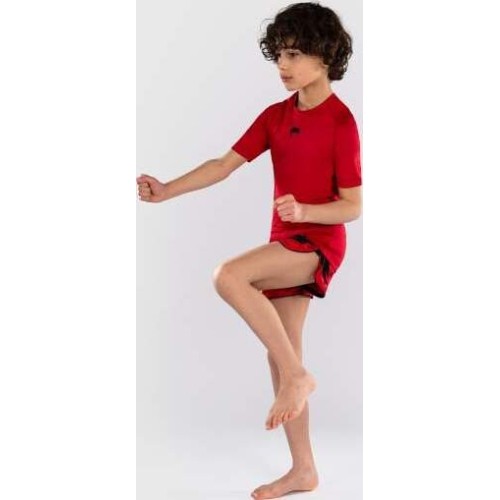 Venum Contender dziecięca rashguard z krótkim rękawem - wiśniowa czerwień