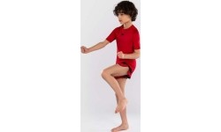 Venum Contender dziecięca rashguard z krótkim rękawem - wiśniowa czerwień