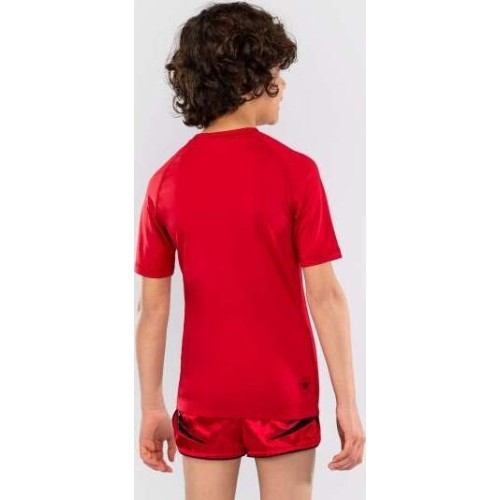 Venum Contender dziecięca rashguard z krótkim rękawem - wiśniowa czerwień