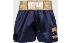 Spodenki Venum Classic Muay Thai, granatowo-złote