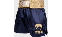 Spodenki Venum Classic Muay Thai, granatowo-złote