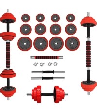 Zestaw hantli i sztangi SGGX30 HMS - 20 kg