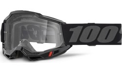 Gogle motocrossowe 100% Accuri 2 OTG - Czarny, przezroczysta pleksi