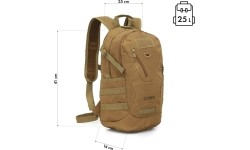 Plecak taktyczny NILS Camp NC3905 Cobra, brązowy, 25 l