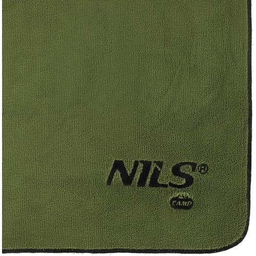 Ręcznik z mikrofibry NCR15, wojskowy khaki, 120 x 60 cm, Nils Camp