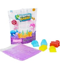 Purple kinetic sand with 5 castle-shaped moulds