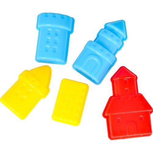 Purple kinetic sand with 5 castle-shaped moulds