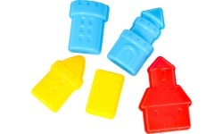 Purple kinetic sand with 5 castle-shaped moulds