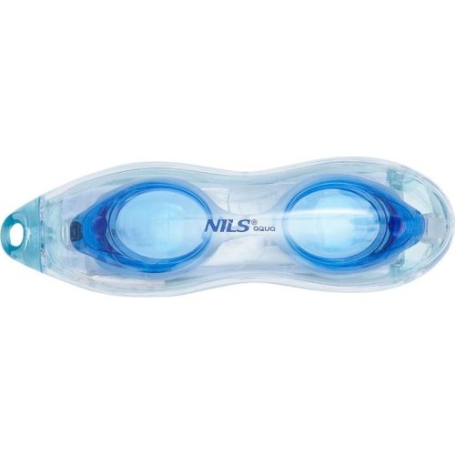 Okulary pływackie Nils Aqua NQG600AF, biało-niebieskie