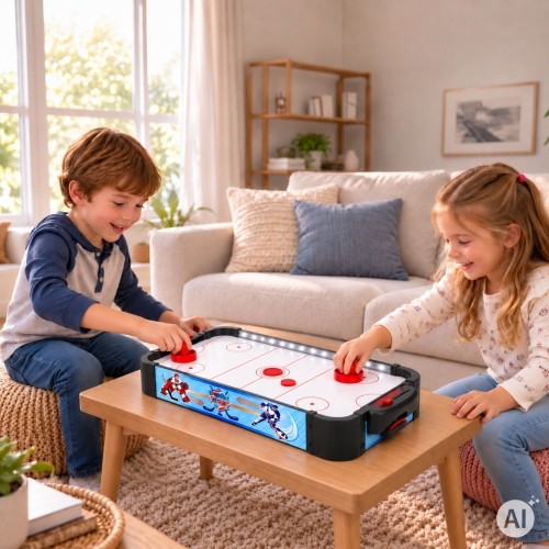 Cymbergaj air hockey stół do gry dla dzieci powietrzny hokej 58 cm akcesoria ECOTOYS