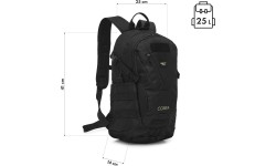 Plecak taktyczny NILS Camp NC3905 Cobra, czarny, 25 l