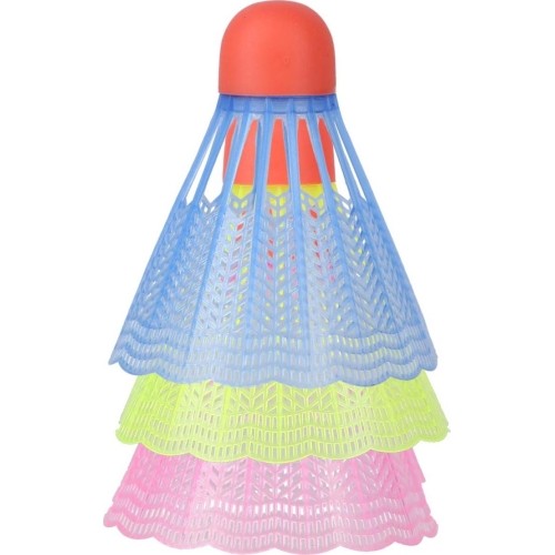 Nylonowe lotki do badmintona Nils NBL6013 - kolorowe, 3 szt.