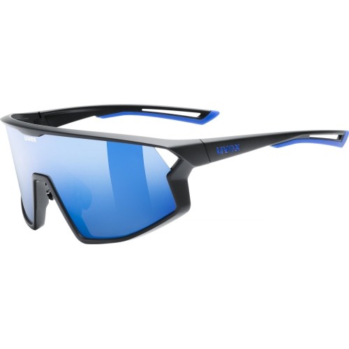 Akiniai Uvex skyryse black matt / mirror blue