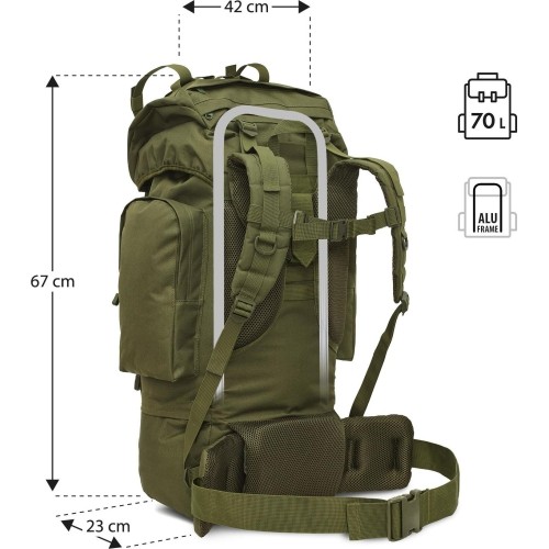 Plecak taktyczny NILS CAMP NC3901 Eagle, zielony, 70 l