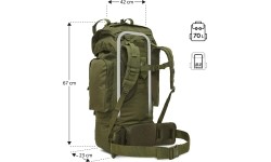 Plecak taktyczny NILS CAMP NC3901 Eagle, zielony, 70 l