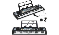 Duży keyboard pianino z mikrofonem dla dzieci + zasilacz