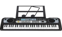Duży keyboard pianino z mikrofonem dla dzieci + zasilacz