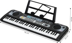 Duży keyboard pianino z mikrofonem dla dzieci + zasilacz