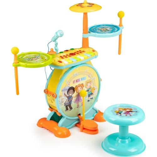 Perkusja organki 2w1 mikrofon karaoke mp3 led
