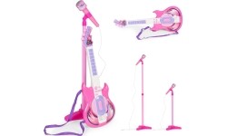 Zestaw gitara elektryczna mikrofon statyw dla dzieci mp3