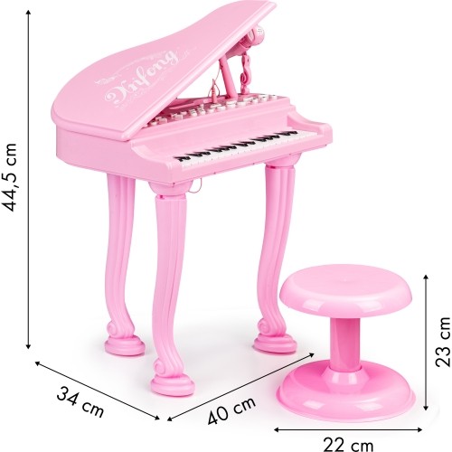 Fortepian organki keyboard pianino z mikrofonem mp3