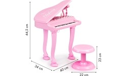 Fortepian organki keyboard pianino z mikrofonem mp3