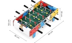 Piłkarzyki stołowe mini 70x35 cm stół do gry dla dzieci ECOTOYS