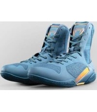 Venum Elite Neo Boxing Shoes - Steel Blue/Orange