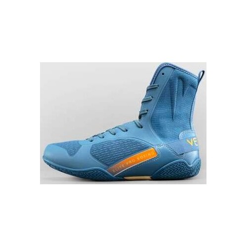 Venum Elite Neo Boxing Shoes - Steel Blue/Orange
