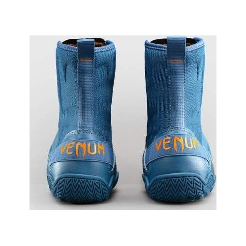 Venum Elite Neo Boxing Shoes - Steel Blue/Orange