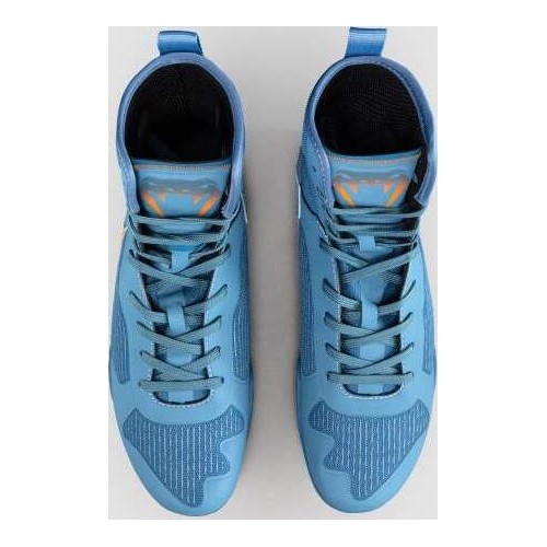 Venum Elite Neo Boxing Shoes - Steel Blue/Orange