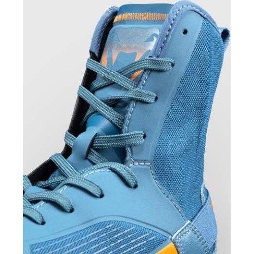 Venum Elite Neo Boxing Shoes - Steel Blue/Orange