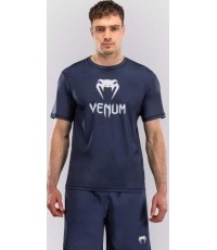 Venum Classic Dry Tech T-Shirt - Navy Blue/White