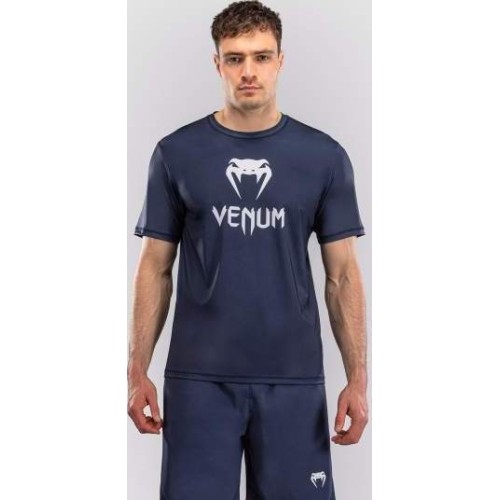 Venum Classic Dry Tech T-Shirt - Navy Blue/White