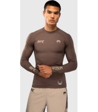Venum UFC Unity by Venum Authentic Fight Week Men's Performance Long Sleeve Rashguard - Brown