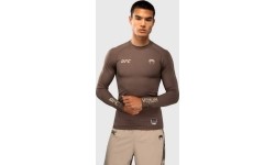 Venum UFC Unity by Venum Authentic Fight Week Men's Performance Long Sleeve Rashguard - Brown