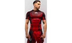 Venum Galactic 3.0 Short Sleeve Rashguard - Red/Silver