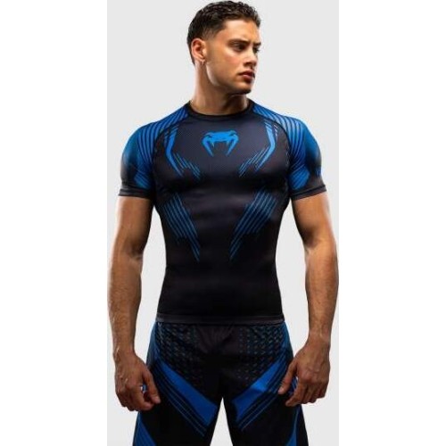 Venum No-Gi 6.0 Short Sleeve Rashguard - Black/Blue