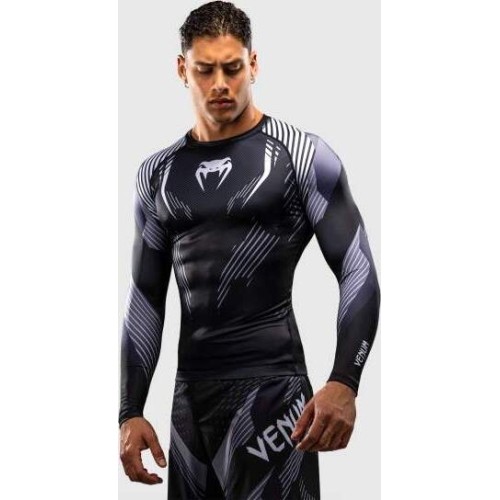 Venum No-Gi 6.0 Long Sleeve Rashguard - Black/White