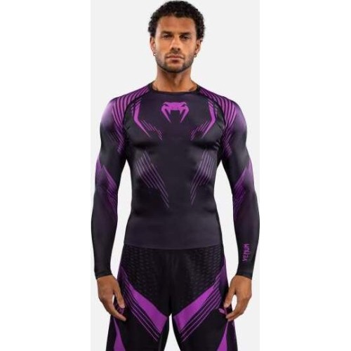 Venum No-Gi 6.0 Long Sleeve Rashguard - Black/Purple
