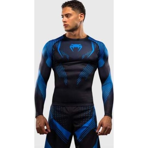 Venum No-Gi 6.0 Long Sleeve Rashguard - Black/Blue
