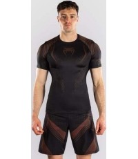 Venum No-Gi 6.0 Short Sleeve Rashguard - Black/Brown