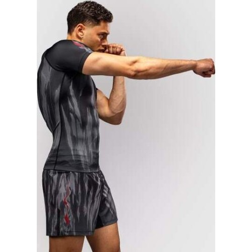 Venum Demon Short Sleeve Rashguard - Black/Grey