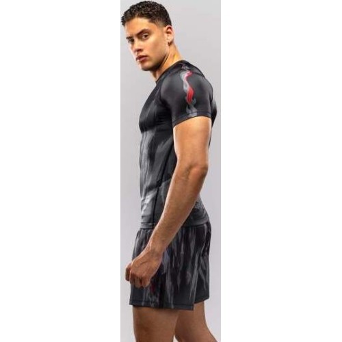 Venum Demon Short Sleeve Rashguard - Black/Grey