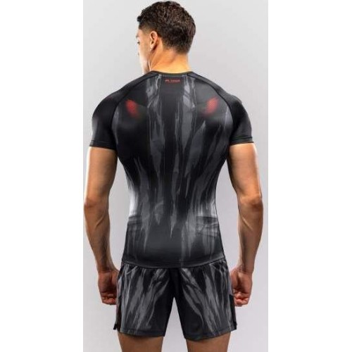 Venum Demon Short Sleeve Rashguard - Black/Grey