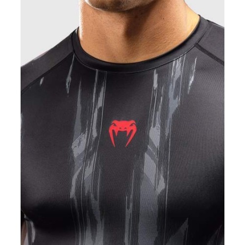 Venum Demon Short Sleeve Rashguard - Black/Grey